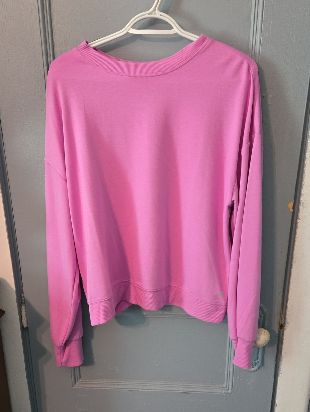 Relaxed Pink Crewneck Sweatshirt